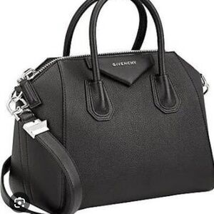 Givenchy Womens  Black  Goatskin Small Antigona Bag Handbag